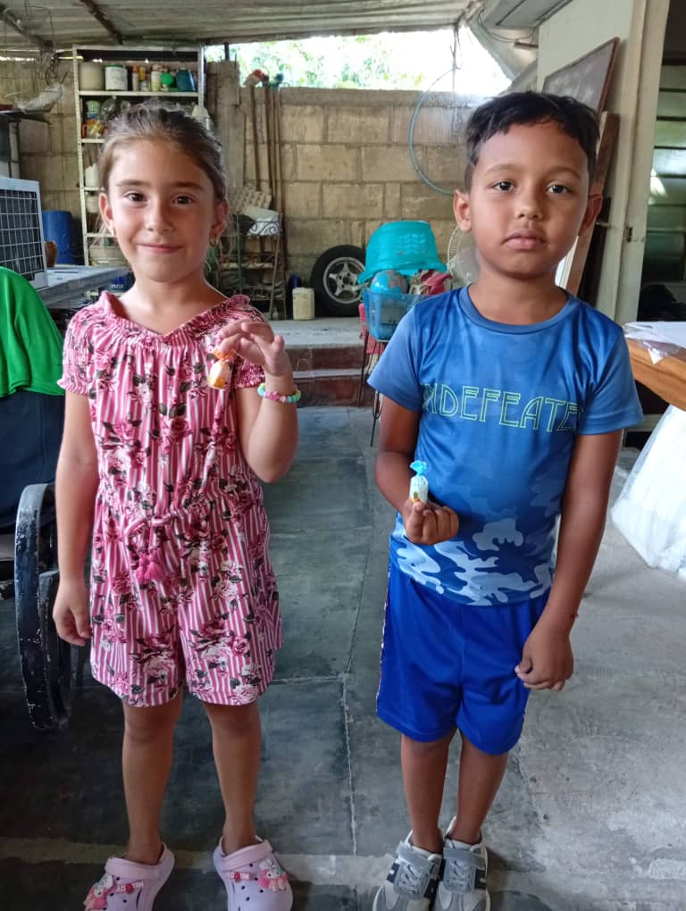 Two children standing